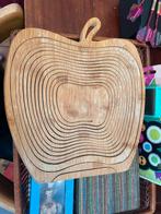 Houten Mand - Appel Vorm onderzetter 3d fruitschaal, Huis en Inrichting, Woonaccessoires | Schalen en Manden, Gebruikt, Mand, Ophalen of Verzenden