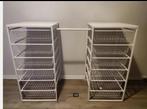 2 IKEA JONAXEL Opbergkasten met Draadmanden, 100 tot 150 cm, Zo goed als nieuw, Metaal, Met lade(s)