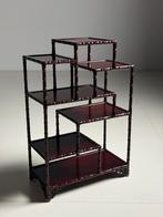 Faux Bamboo etagère rek Burgundy, Ophalen, Gebruikt