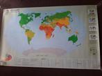 Wereldkaart mens en ontwikkeling 85 x 140 cm, Verzamelen, Posters, Rechthoekig Staand, Deurposter of groter, Ophalen of Verzenden