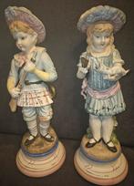 Set van 2 Bisque Porseleinen Poppen, 42cm hoog, Antiek en Kunst, Ophalen