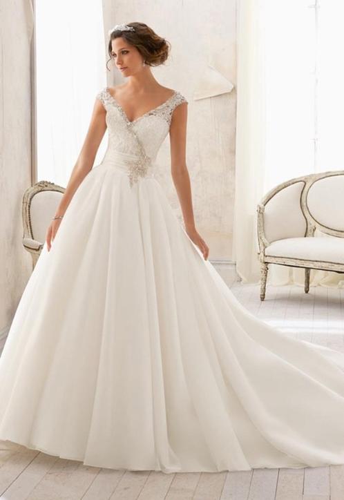 Geweldige nieuwe Mori Lee bruidsjurk mt 34/36, Kleding | Dames, Trouwkleding en Trouwaccessoires, Nieuw, Trouwjurk, Wit, Ophalen of Verzenden