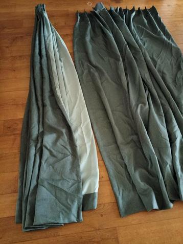 Gordijnen met loodveter kleur groen  beschikbaar voor biedingen