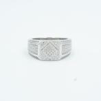 Moissanite Ring • S925 Zilver / 18k Witgoud, Sieraden, Tassen en Uiterlijk, Ringen, Heer, Nieuw, Ophalen of Verzenden, 17 tot 18