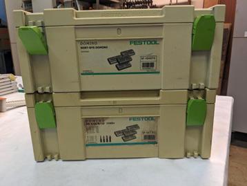 2 Festool systainers voor en met Domino's. beschikbaar voor biedingen