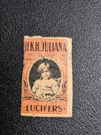 Oude Luciferetiket H.K.H. Juliana, Ophalen of Verzenden, Gebruikt