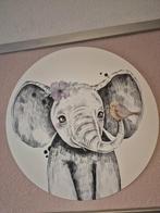 Olifant Schilderij - inclusief ophangsysteem, Ophalen, 50 tot 75 cm, Zo goed als nieuw, Schilderij