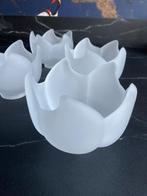 Lampen kapjes glas in bloemvorm, Antiek en Kunst, Antiek | Lampen, Ophalen