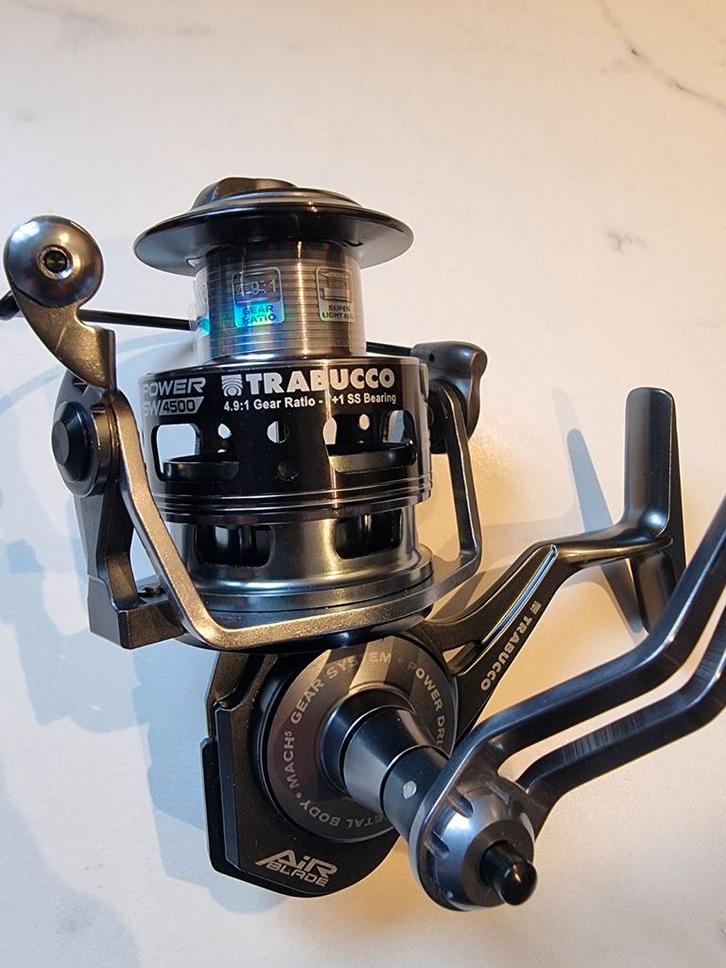 Trabucco Airblade SW full alu 5000 meerval Nieuw in Doos, Watersport en Boten, Hengelsport | Roofvissen, Nieuw, Overige typen