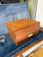 Dual 1218 platenspeler – vintage draaitafel in houten kast, Gebruikt, Ophalen of Verzenden, Automatisch, Platenspeler