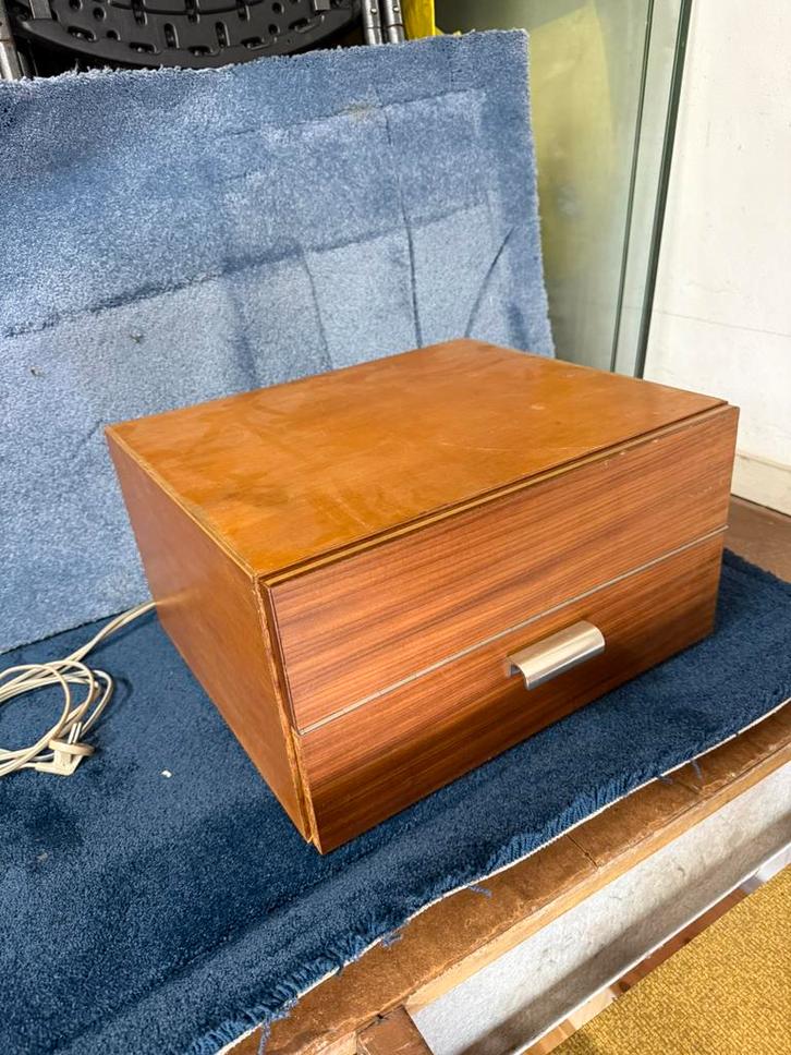 Dual 1218 platenspeler – vintage draaitafel in houten kast, Audio, Tv en Foto, Platenspelers, Gebruikt, Platenspeler, Dual, Automatisch