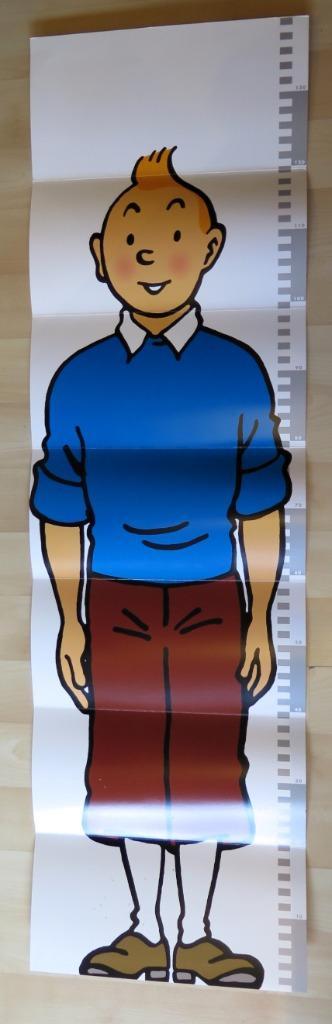 kuifje poster voor lengte meting kind; moulinsart; zeldzaam!, Verzamelen, Stripfiguren, Zo goed als nieuw, Plaatje, Poster of Sticker