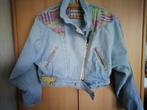 jeans jasje mt. 38-40 met sierstof en rits, Maat 38/40 (M), Blauw, Ophalen of Verzenden, Zo goed als nieuw
