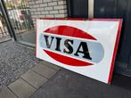 VISA sigaretten oud emaille reclamebord, Verzamelen, Ophalen, Reclamebord, Gebruikt, .