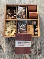 Houten Spelletjesdoos: Schaak, Backgammon, Dammen & Meer, Hobby en Vrije tijd, Gezelschapsspellen | Bordspellen, Een of twee spelers