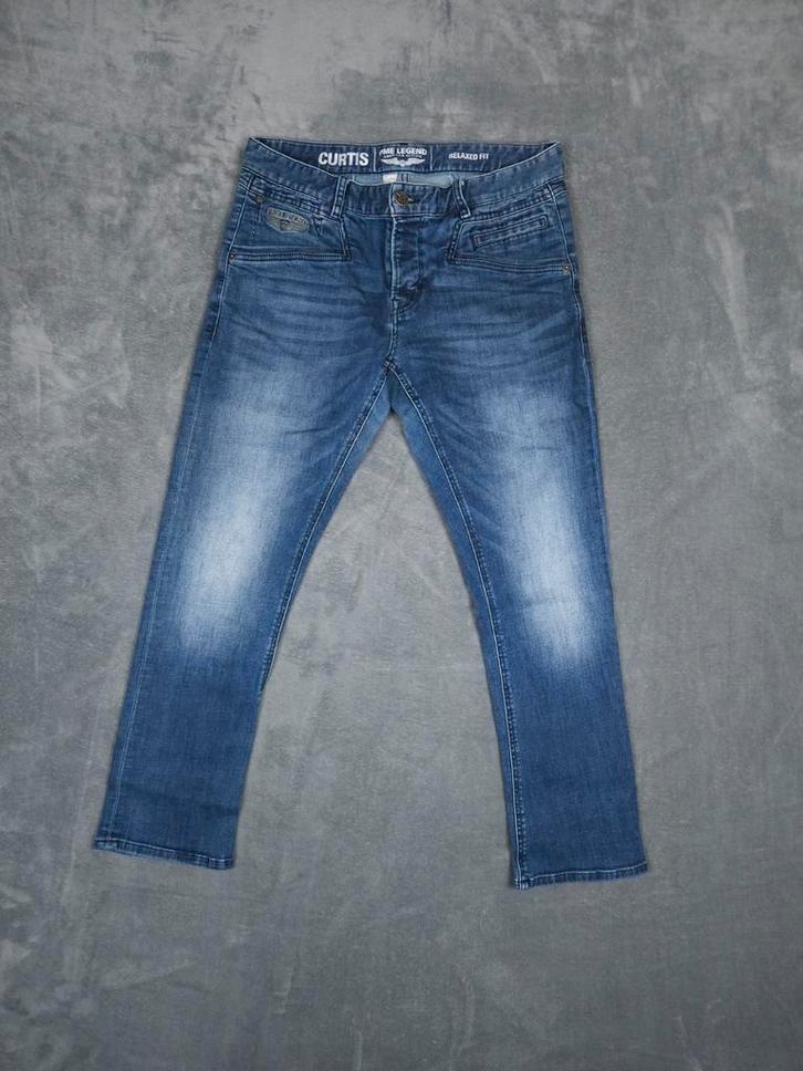 PME Legend Broek Curtis Relaxed Fit W35 L30 Blauw Pall Mall, Kleding | Heren, Spijkerbroeken en Jeans, Zo goed als nieuw, W33 - W34 (confectie 48/50)