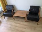 Harvink Splinter Fauteuils met Splinter Salontafel, Metaal, Minder dan 75 cm, Zo goed als nieuw, 50 tot 75 cm