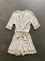 J400 korte Ibiza jumpsuit overal maat M/L=38/40 gebr. wit, Kleding | Dames, Jumpsuits, Maat 38/40 (M), Wit, Ophalen of Verzenden
