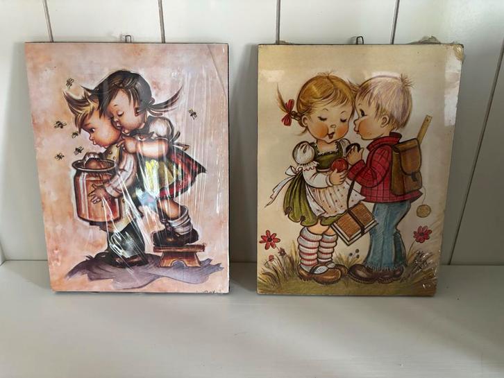 Vintage Retro Schilderijtjes Eva Harta & Hummel, Antiek en Kunst, Kunst | Overige Kunst, Ophalen of Verzenden