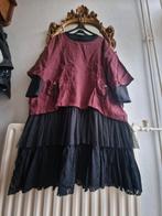 Als nieuw! Prisa collection bordeaux rood wijd linnen blouse, Blouse of Tuniek, Ophalen of Verzenden, Zo goed als nieuw, Prisa collection