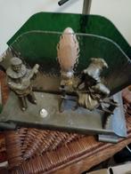 Antiek bronzen lamp met beeldjes, Ophalen of Verzenden