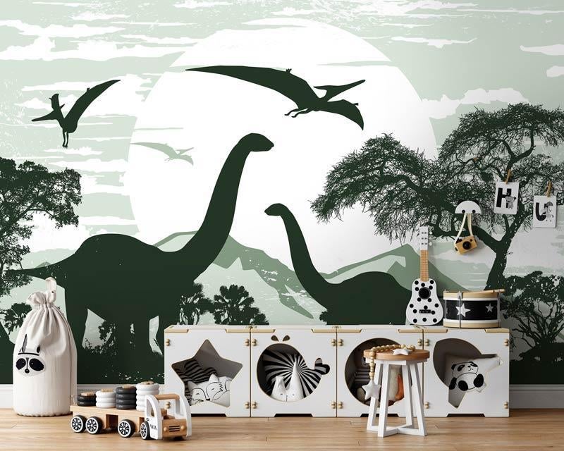 Fotobehang / Behang - Kinderkamer - Dino - Dinosaurussen, Verzenden, Minder dan 10 m², Info@fotobehangkoning.nl, Kinderkamer