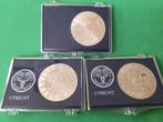 Drie stuks 50 gulden zilver zilveren gulden, Koningin Beatrix, Zilver, Ophalen of Verzenden, Losse munt
