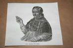 Antieke gravure uit 1841 - Paus Adrianus VI !!, Ophalen of Verzenden