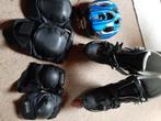 Skeelers maat 39/40 met knie, elleboog en hoofdbescherming, Overige merken, Dames, Inline skates 4 wielen, Gebruikt