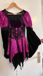 Heksenkostuum - Maat S, Ophalen of Verzenden, Zo goed als nieuw, Halloween, Kleding
