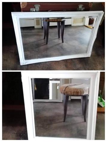 Twee spiegels wit whitewash facet alleen ophalen   beschikbaar voor biedingen