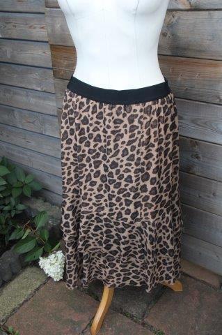 Rok Leopard Co' Couture mt L Vaste prijs AANBIEDING, Kleding | Dames, Rokken, Zo goed als nieuw, Maat 42/44 (L), Bruin, Onder de knie
