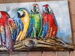PAPEGAAIEN / metalen schilderij / OPRUIMING, Nieuw, Schilderij, 75 tot 100 cm, Info@huisentuindecoratiemarie.nl