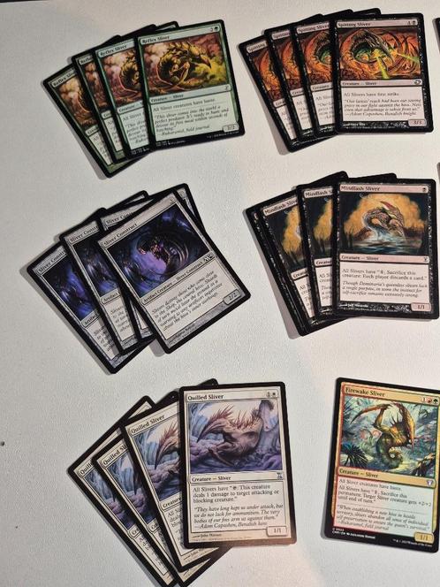 MTG Sliver kaarten, 41 stuks *17*, Hobby en Vrije tijd, Verzamelkaartspellen | Magic the Gathering, Zo goed als nieuw, Meerdere kaarten