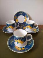Koffiekopjes en schotels Wedgwood Citrons, Gebruikt, Ophalen of Verzenden, Wedgwood, Kop(pen) en/of Schotel(s)