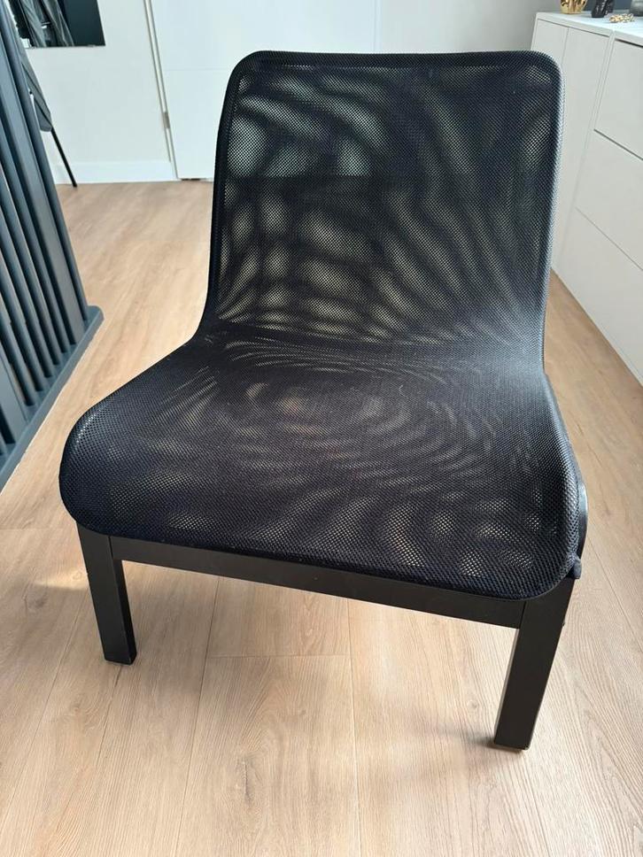 Ikea Nolmyra lounge stoel zwart, Huis en Inrichting, Stoelen, Gebruikt, Eén, Overige materialen, Zwart, Ophalen