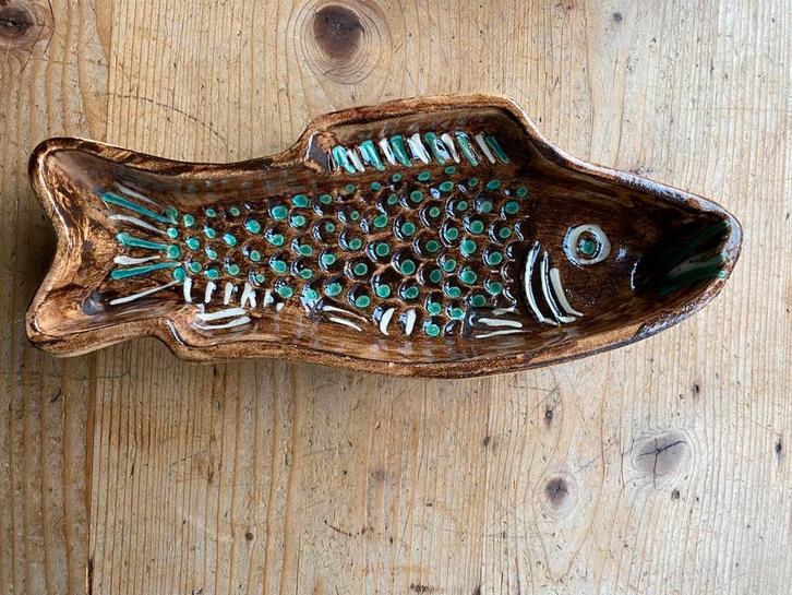 Oude keramieken puddingvorm - visvorm, Antiek en Kunst, Antiek | Keukenbenodigdheden, Ophalen of Verzenden