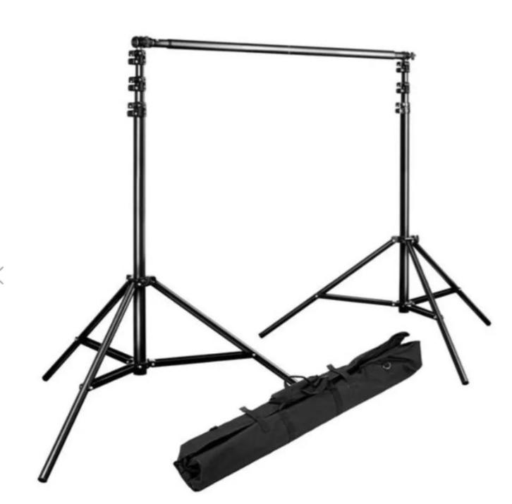 Bresser achtergrondsysteem 400x200 vinyl met statieven, Audio, Tv en Foto, Fotografie | Fotostudio en Toebehoren, Zo goed als nieuw
