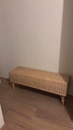 Tolkning opbergbank rotan, Huis en Inrichting, Ophalen, Minder dan 50 cm, Rechthoekig, Hout