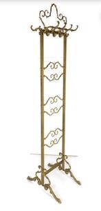 Vintage Hollywood Regency style brass staande kapstok, Huis en Inrichting, Gebruikt, Vintage, Ophalen of Verzenden, Metaal