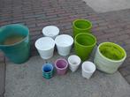 Bloempotten 11x - gratis af te halen, Ophalen, Gebruikt, Rond, Binnen