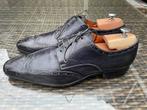Santoni per Oger herenschoen model 11519 maat 9 UK/43 EU, Zwart, Ophalen of Verzenden, Santoni, Gedragen