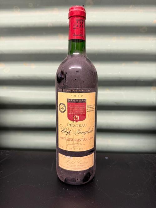 Chateau Haut Langlade 1997, Verzamelen, Wijnen, Zo goed als nieuw, Rode wijn, Frankrijk, Vol, Ophalen of Verzenden