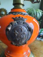 Oranje keramieken lamp. Jaren 80., Ophalen of Verzenden