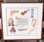 Handgeborduurd schilderij, Antiek en Kunst, Kunst | Schilderijen | Klassiek, Ophalen of Verzenden