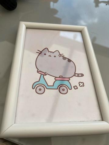 Pusheen Schilderij met Witte Lijst beschikbaar voor biedingen