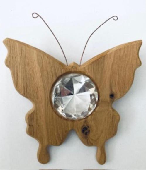 Waldorf houten raamhanger vlinder met glaskristal, Kinderen en Baby's, Overige Kinderen en Baby's, Zo goed als nieuw, Ophalen