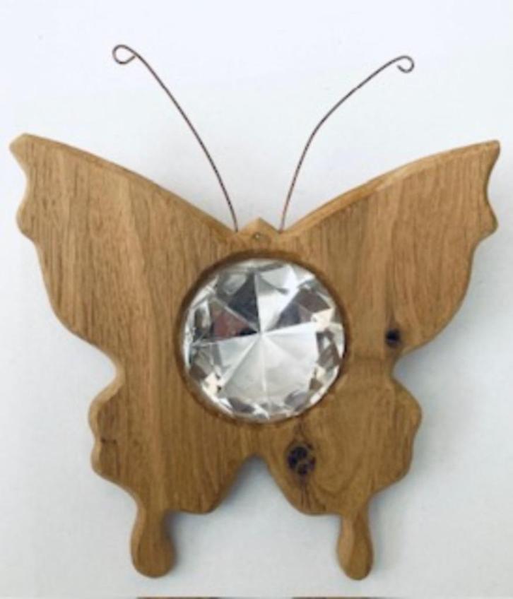 Waldorf houten raamhanger vlinder met glaskristal, Kinderen en Baby's, Overige Kinderen en Baby's, Zo goed als nieuw, Ophalen