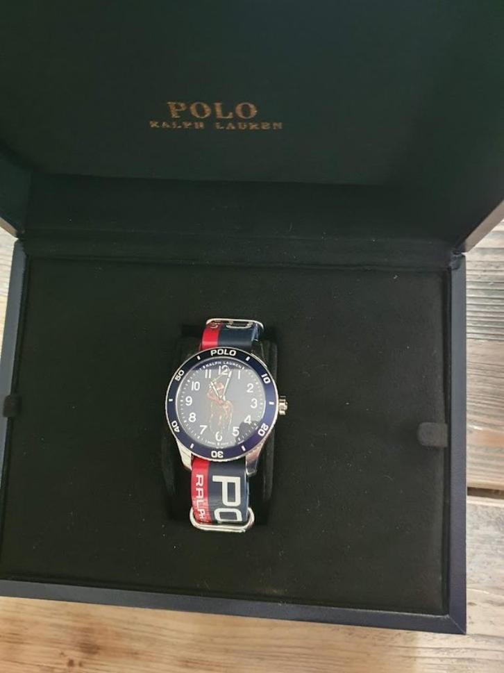 Horloge Ralph Lauren, Sieraden, Tassen en Uiterlijk, Horloges | Heren, Nieuw, Polshorloge, Overige merken, Staal, Leer, Ophalen of Verzenden