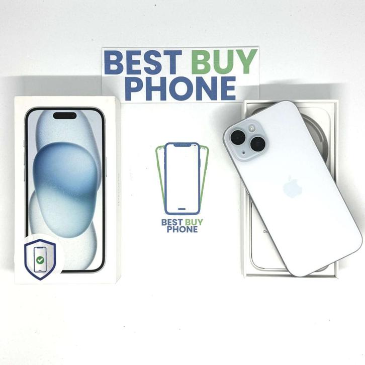 iPhone 15 128GB blauw /krasvrij glas /99% batt /garantie, Telecommunicatie, Mobiele telefoons | Apple iPhone, Zo goed als nieuw